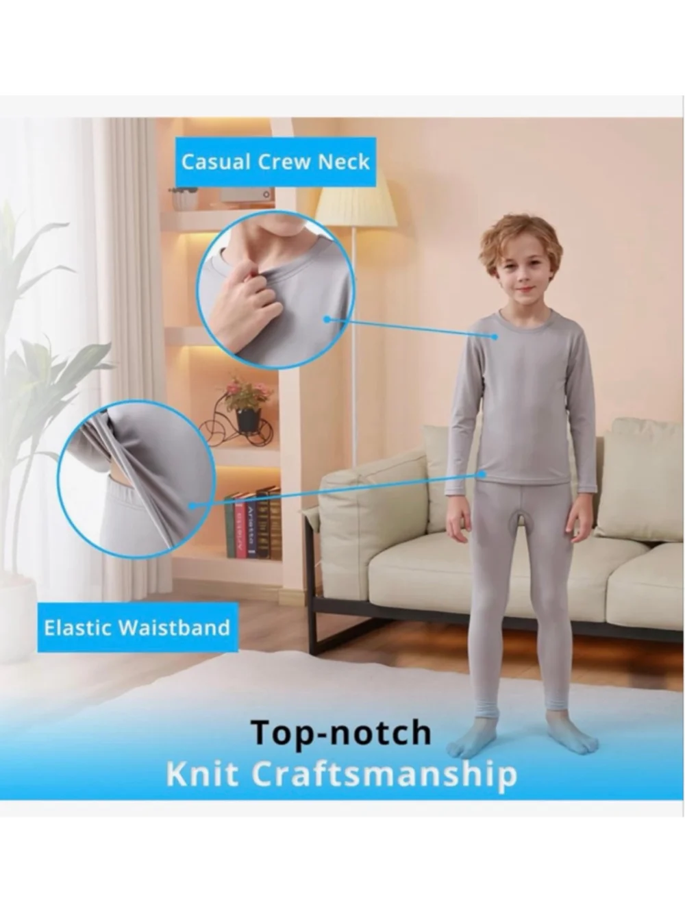 NEW Thermal Underwear Set Unisex Long Johns Fleece Lined Set Kids XL